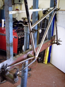 Main triangle in frame jig