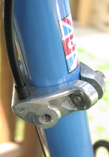 Home-made cable stop for front mech